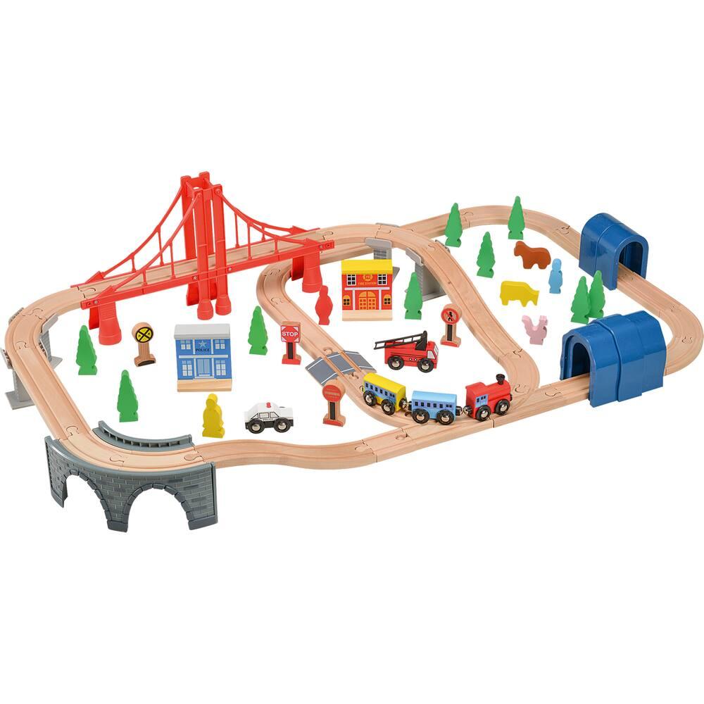 Train En Bois Magnétique Montessori - 11 Wagons Numérotés + Carte De Circulation - Jouet éducatif Pour Enfants 2-5 Ans