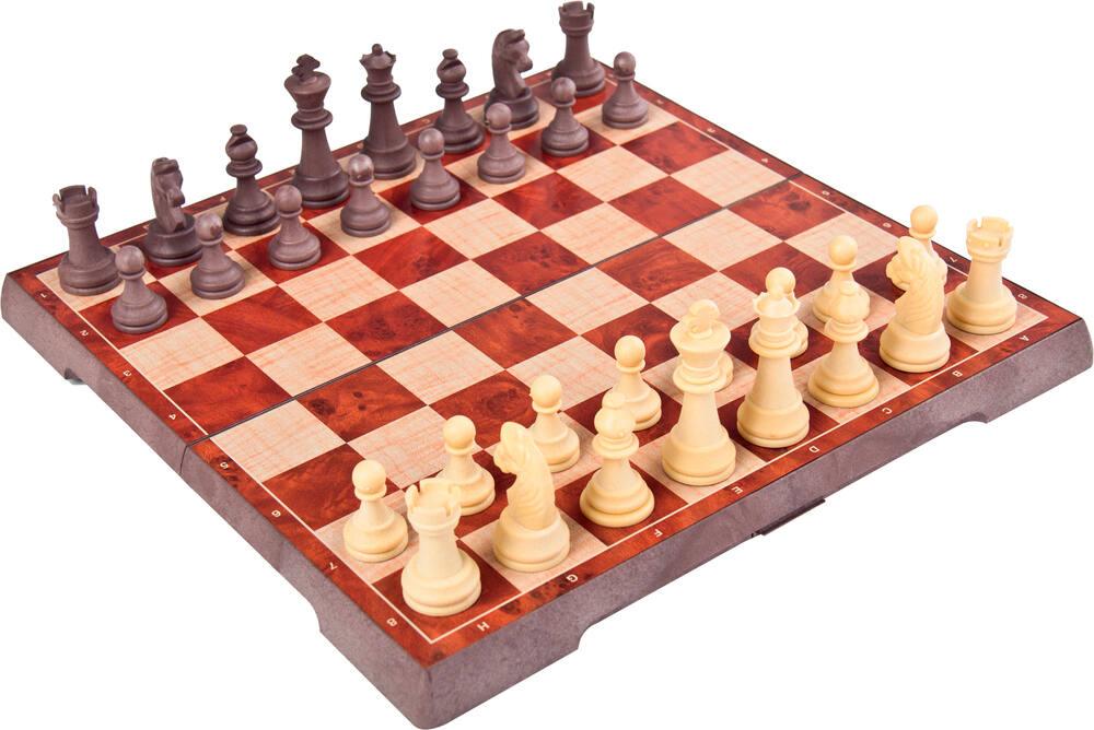 Jeu d'échecs magnétique personnalisé en bois, jeu d'échecs pliable et