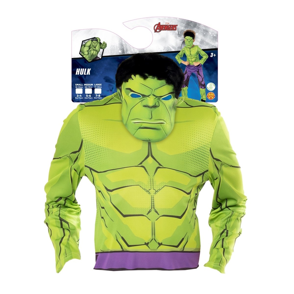 Masque de Hulk pour enfant avec gants