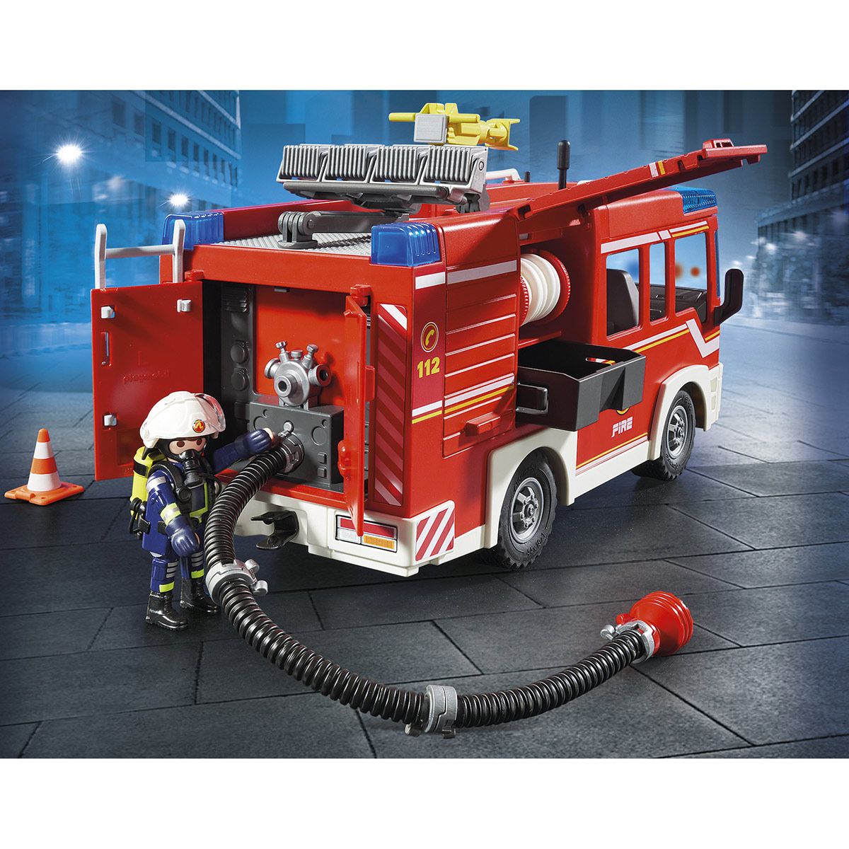 Caserne Pompiers transportable Playmobil City Action 71193 - La Grande Récré