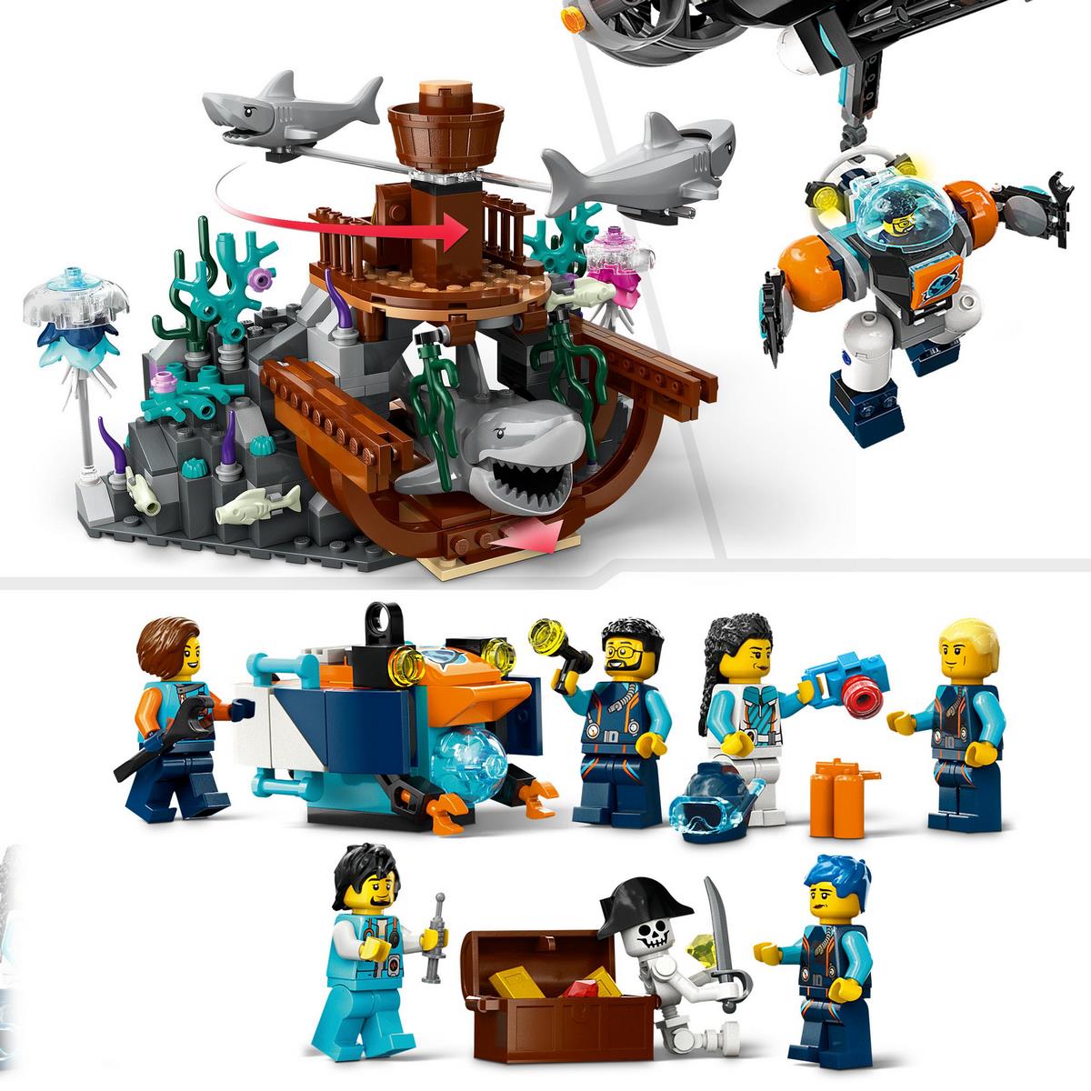 Sous-marin exploration en eaux profondes Lego City 60379 - La Grande Récré