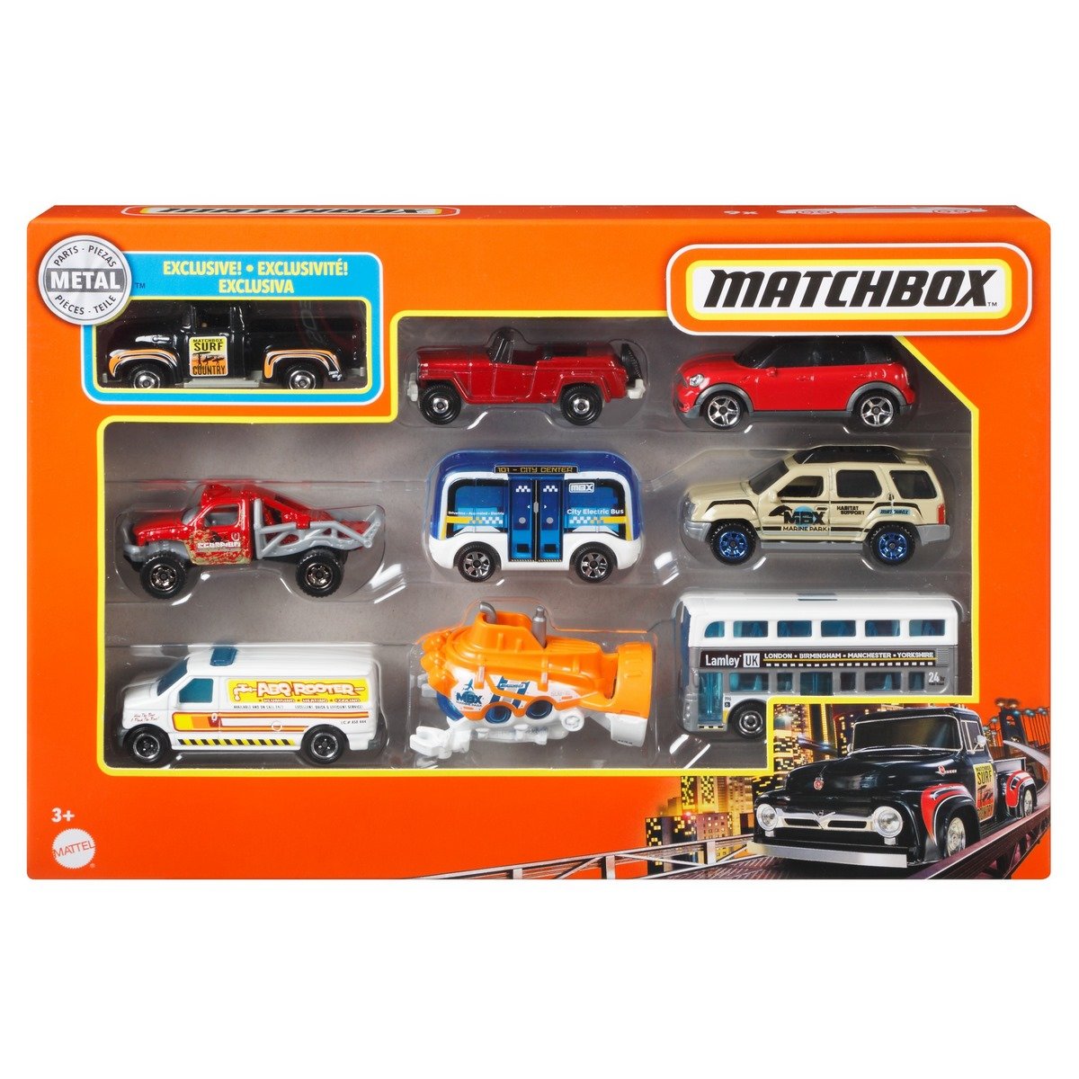 Coffret 5 voitures - Mattel - Mini véhicules et circuits - Jeux  d'imagination