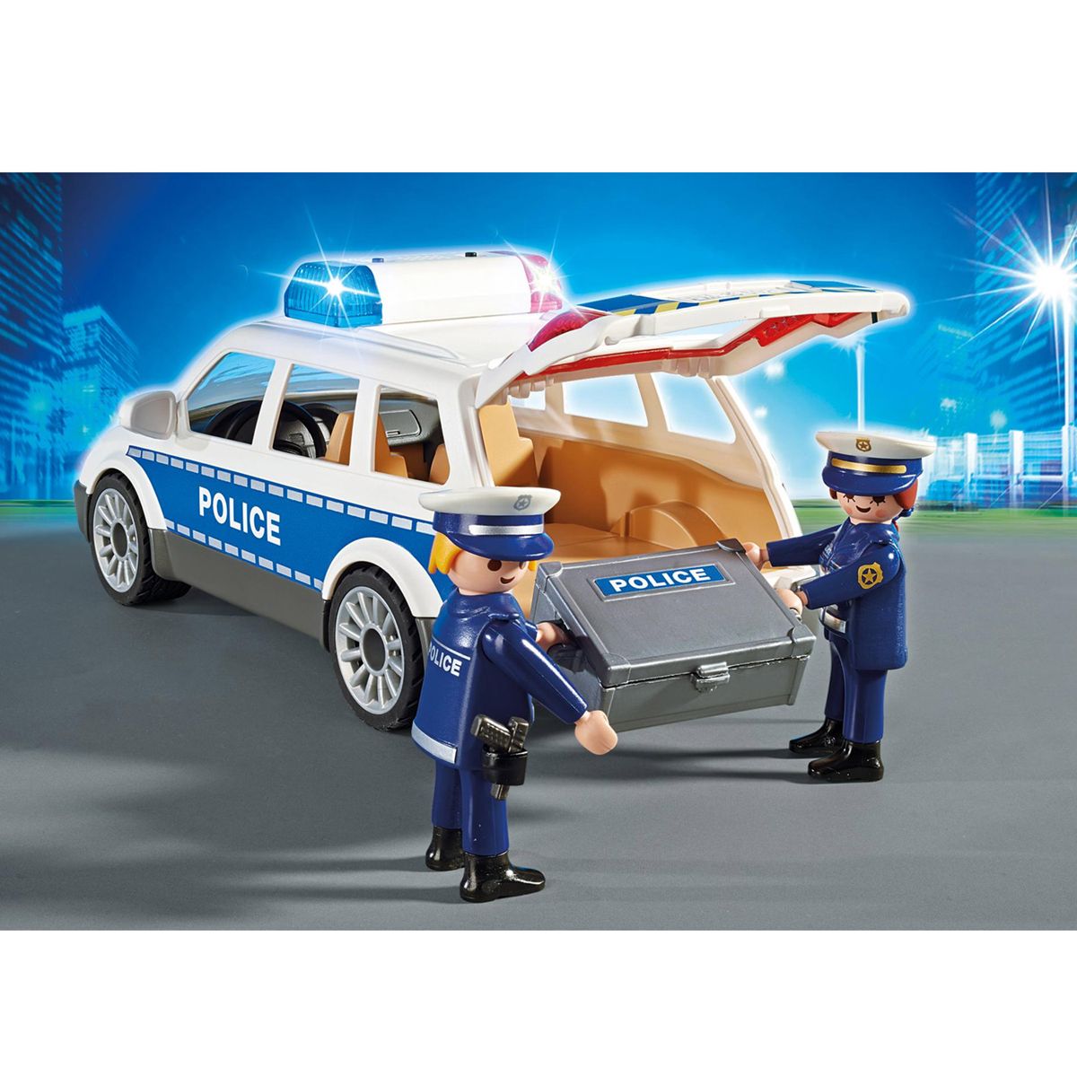 PLAYMOBIL 6920 - City Action - Voiture de policiers avec sirène