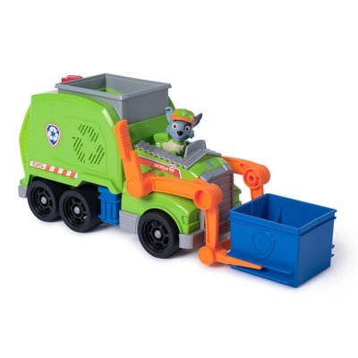 Véhicule 15 cm et figurine La Pat Patrouille : Camion Benne Crush N Roll Rocky
