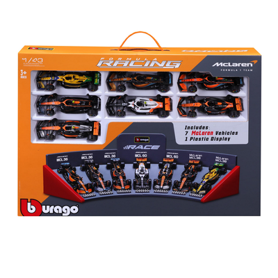 Coffret 7 véhicules Formule Mac Laren 1:43