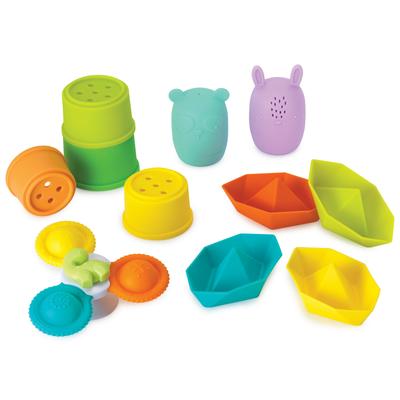 Coffret de bain 11 jouets silicone