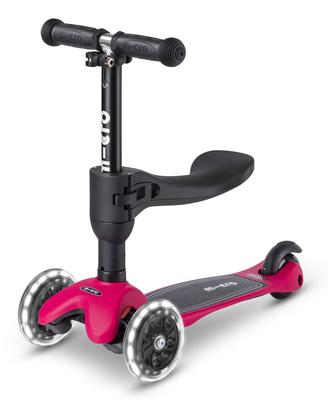 Trottinette évolutive Mini Micro 3-en-1 Lite LED Framboise _La Grande Récrée_1