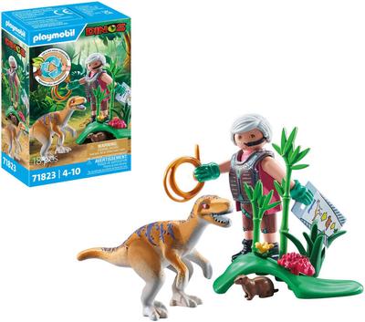Vélociraptor et explorateur avec Lasso Playmobil Dinos 71823_La Grande Récrée_1