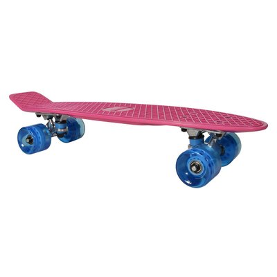 Skate vintage rose roues bleues