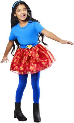 Déguisement Jupe Tutu + Serre-Tete Dc Comics Supergirl - Taille Unique 5-8 Ans_La Grande Récrée_1