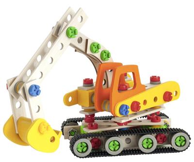 Constructor pelleteuse 4 en 1 Wooden Heros_La Grande Récrée_1