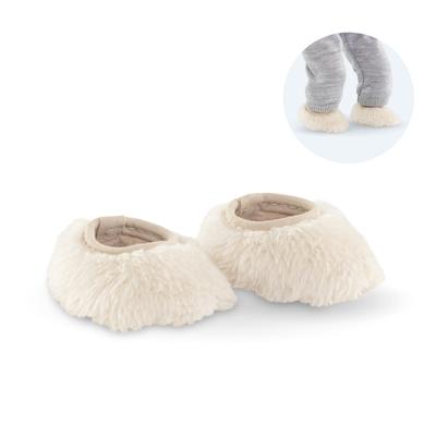 Chaussons moumoute pour poupon 30cm
