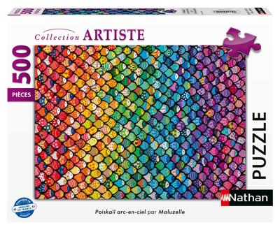 Puzzle 500 pièces Poiskaii Arc-en-ciel par Maluzelle - Collection artiste Nathan_La Grande Récrée_1