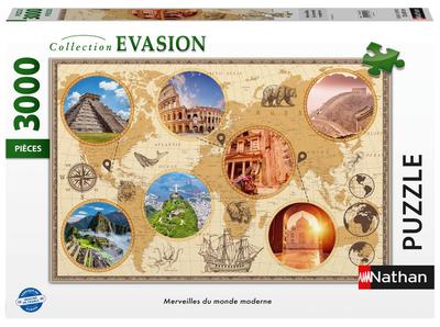 Puzzle 3000 pièces Merveilles du monde moderne - Collection évasion Nathan_La Grande Récrée_1