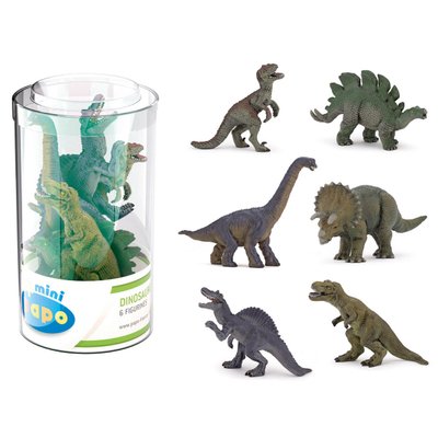 Mini PLUS - Tube de 6 figurines Dinosaures Lot 1