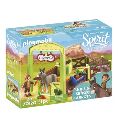 La Mèche et Monsieur Carotte avec box Playmobil Spirit 70120