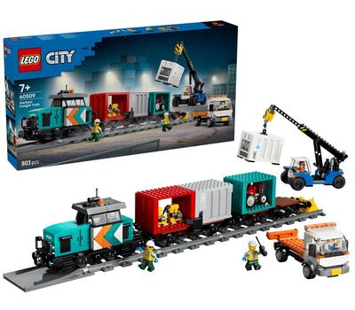 Le Train de Marchandises Du Port avec Grue et Camion Lego City 60509_La Grande Récrée_1