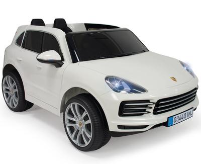 Voiture électrique Porsche Cayenne Sport 12V RC blanche_La Grande Récrée_1