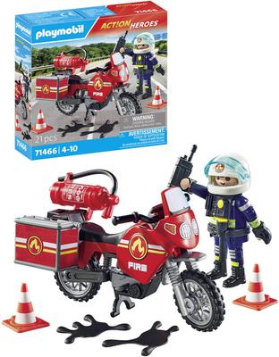 Pompier et moto Playmobil Action heroes 71466_La Grande Récrée_1