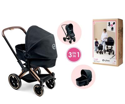 BB36/42 Cybex Priam - Landau Noir 3 en 1 - Corolle Accessoires_La Grande Récrée_1