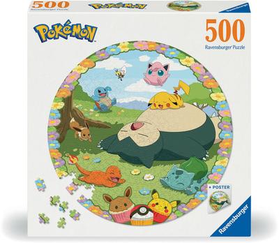 Puzzle Rond 500 Pièces Pokemon En Fleurs_La Grande Récrée_1