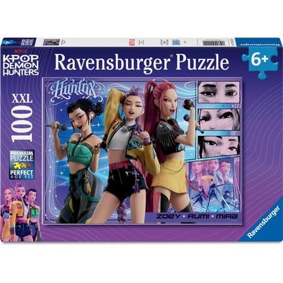 Puzzle 100 pièces XXL - Kpop Demon Hunters - Fan heureux, Honmoon heureux