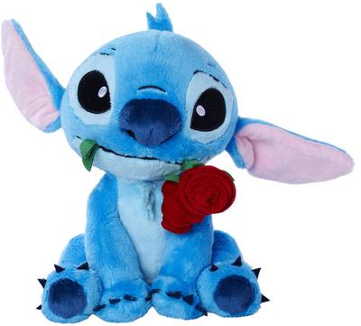 Peluche Stitch 25 cm avec rose_La Grande Récrée_1