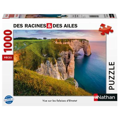Puzzle 1000 pièces Vue surles falaises d'étretat - Collection Des Racines et des Ailes Nathan