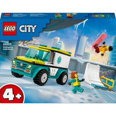 L'ambulance de secours et le snowboardeur Lego City 60403