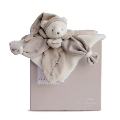Doudou plat Ours Collector taupe J’aime mon Doudou