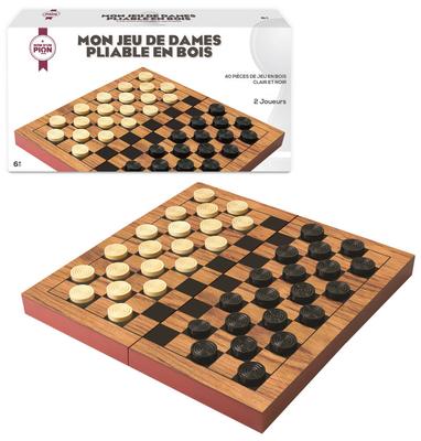 Jeu de Dames Pliable en bois_La Grande Récrée_1