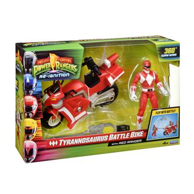 Power Ranger Re-ignitions Moto tyrannosaurus et Ranger rouge