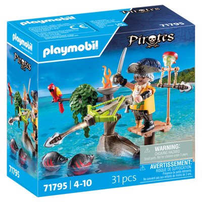 Pirate avec arbalète et poissons à viser PLAYMOBIL Pirates 71795