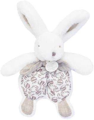 Lapin doudou - Doudou plat 18 cm blanc_La Grande Récrée_1