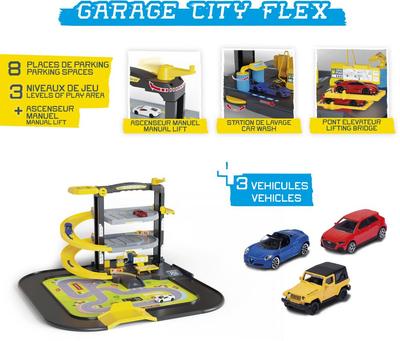 Garage city Flex et 5 véhicules Majorette_La Grande Récrée_1