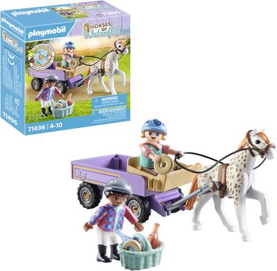 Enfants avec calèche et poney Playmobil Horses of Waterfall 71496_La Grande Récrée_1