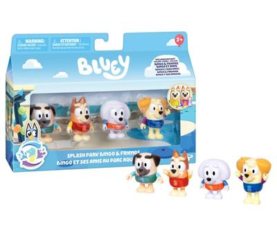 Pack 4 Figurines Bluey Bingo et Ses Amis Au Parc Aquatique_La Grande Récrée_1