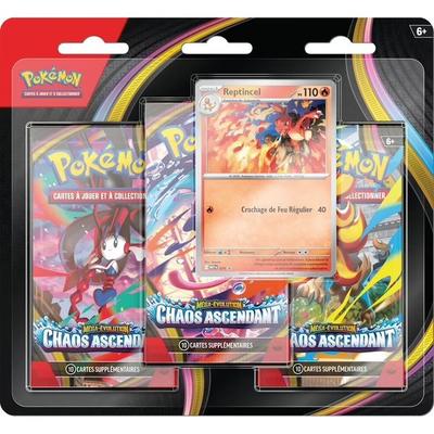 Pack de 3 boosters Pokemon - Mega Evolution Chaos Ascendant_La Grande Récrée_1