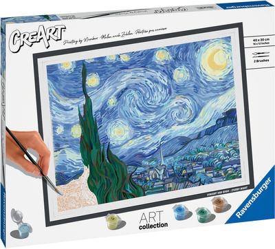 CreArt Peinture aux numéros - Van Gogh La nuit étoilée 30x40 cm_La Grande Récrée_1