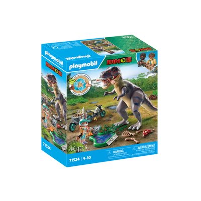 Explorateur avec moto et tyrannosaure - Playmobil Dinos 71524