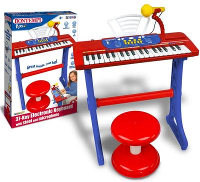 Clavier Electronique de 37 Touches avec Micro, Pieds et Tabouret - 7 Sons_La Grande Récrée_1