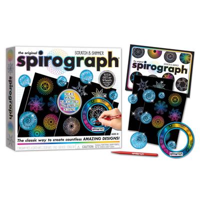 Spirograph multicolore et pailletté