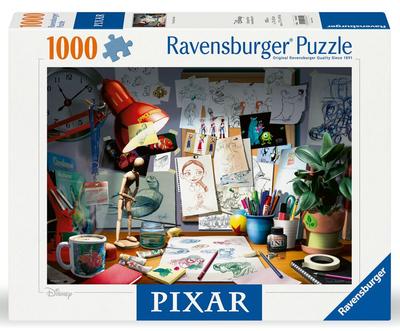 Puzzle 1000 pièces - Le Bureau De L’Artiste -  Disney Pixar_La Grande Récrée_1