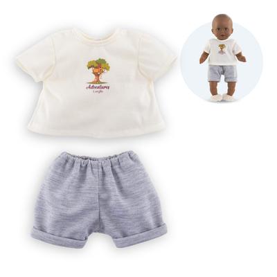 T-shirt et short Petit explorateur pour poupon 30cm