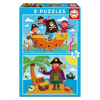 2 puzzles de 20 pièces Pirates_La Grande Récrée_1