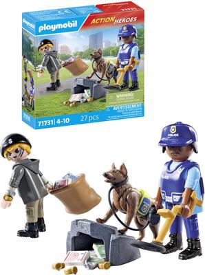 Policier avec chien de recherche et voleur PLAYMOBIL ACTION HEROES 71731_La Grande Récrée_1