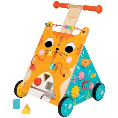 Chariot multi-activités chat en bois_La Grande Récrée_1