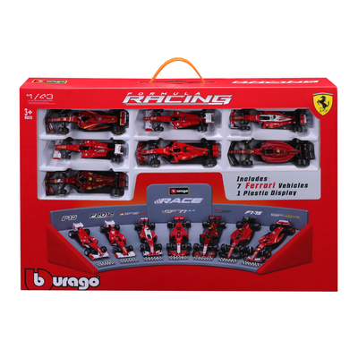 Coffret 7 véhicules Formule 1 Ferrari 1:43