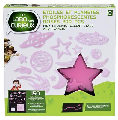 Etoiles et planètes phosphorescentes roses 200 pièces_La Grande Récrée_1
