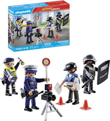 Set métiers de la police : 4 policiers  PLAYMOBIL ACTION HEROES 71730_La Grande Récrée_1